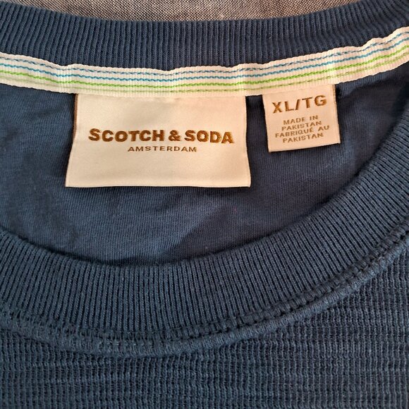 Scotch & Soda Long Sleeve Shirt Blue Amsterdam Logo - Picture 3 of 9